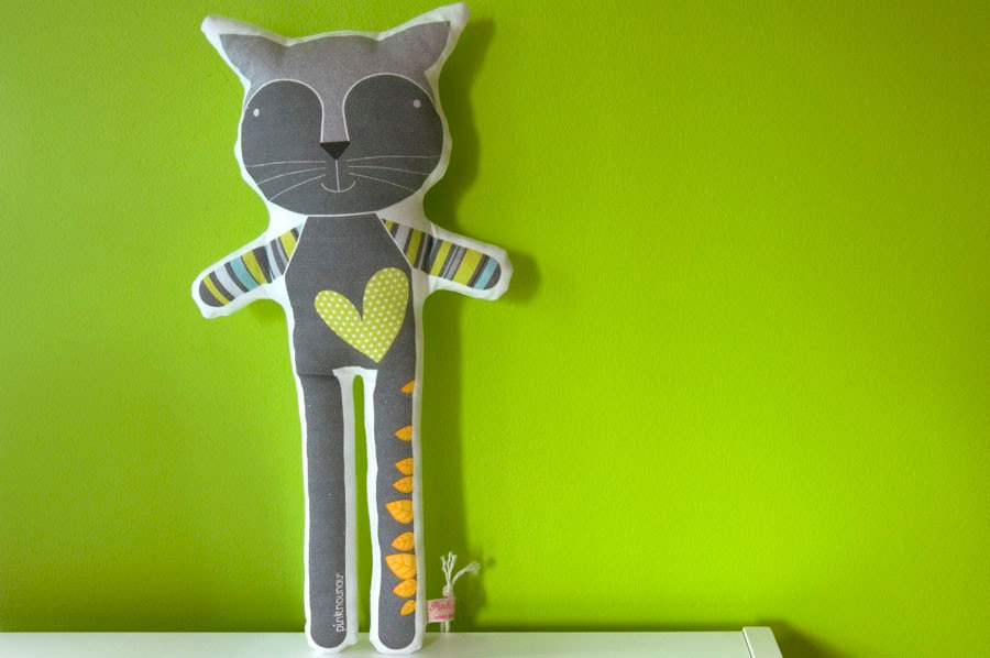 printed soft toy - Reinaldo the cat