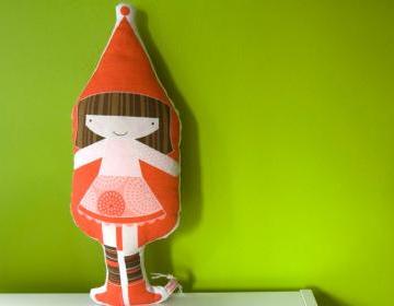 printed soft toy - Little Red Riding Hood