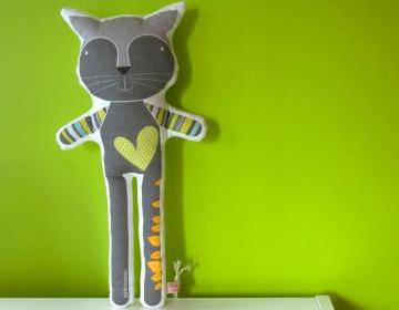 printed soft toy - Reinaldo the cat